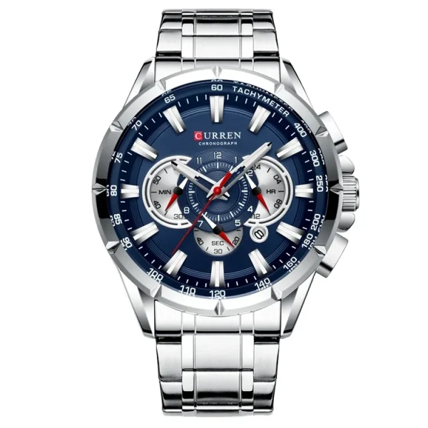 CURREN 8363 Fashion Casual Original Mens Quartz Watch Stainless Steel Japan Quartz Chronograph Business Wrist Watches For Men - Image 2