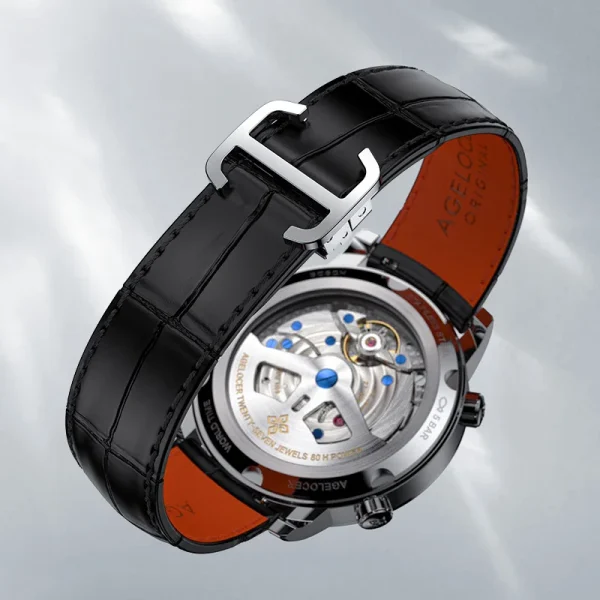 AGELOCER Original Astronomer Watch Van Gogh Oil Painting Men Luxury Automatic Mechanical Moon Phase Watch Birthday Gift for Men - Image 3