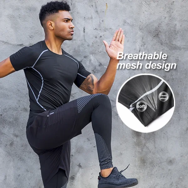 Custom Quality Design Spandex Compression Fitness Training Wear Basketball Sport Running Shirt - Image 4