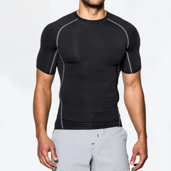 Custom Quality Design Spandex Compression Fitness Training Wear Basketball Sport Running Shirt - Image 6