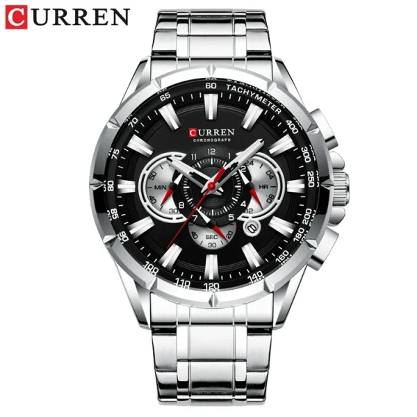 CURREN 8363 Fashion Casual Original Mens Quartz Watch Stainless Steel Japan Quartz Chronograph Business Wrist Watches For Men - Image 5